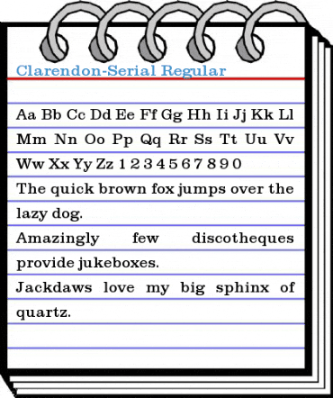 Clarendon-Serial Regular Font