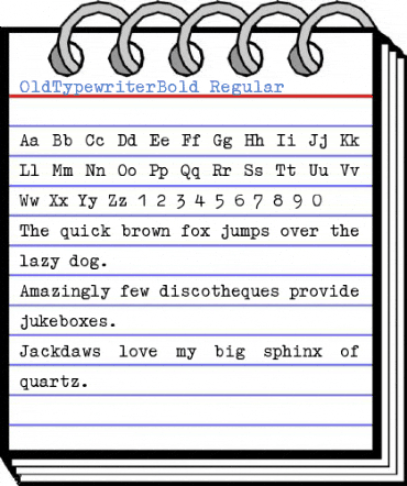 OldTypewriterBold Regular Font