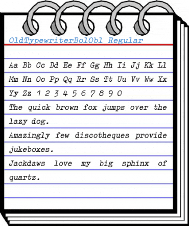 OldTypewriterBolObl Regular Font