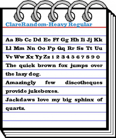 ClareRandom-Heavy Regular Font