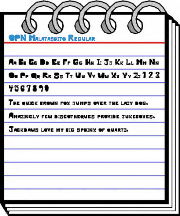 OPN Malatashito Regular Font