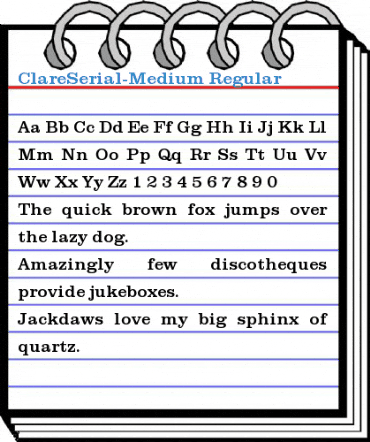 ClareSerial-Medium Font