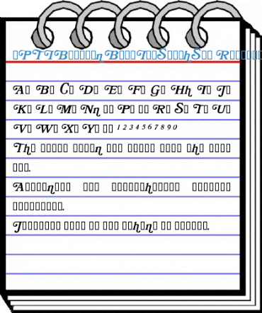 OPTIBookmanBoldItaSwashSup Font