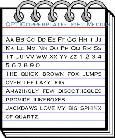 OPTICopperplate-Light Font