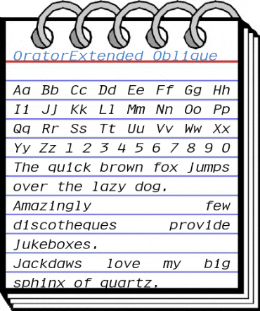 OratorExtended Font