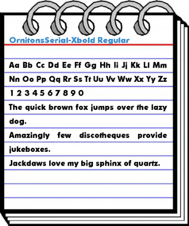 OrnitonsSerial-Xbold Font