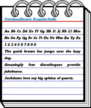 OsmiumHeavy Font