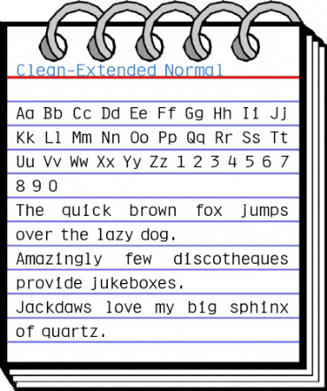 Clean-Extended Normal Font