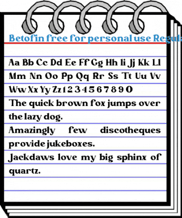 Betofin free for personal use Regular Font