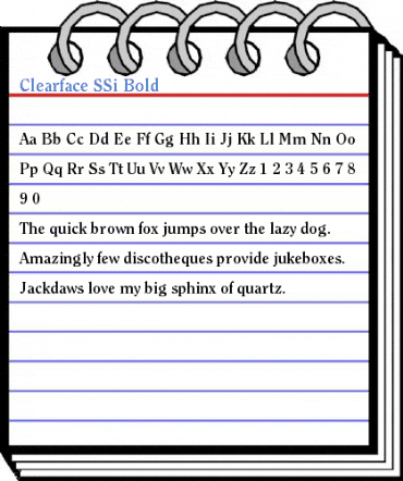 Clearface SSi Bold Font