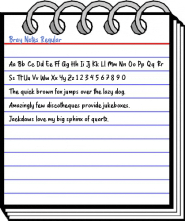 Bray Notes Regular Font