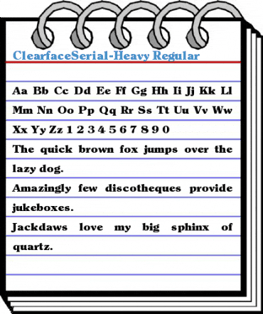 ClearfaceSerial-Heavy Font