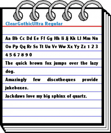 ClearGothicUltra Regular Font