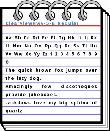 ClearviewHwy-5-B Font