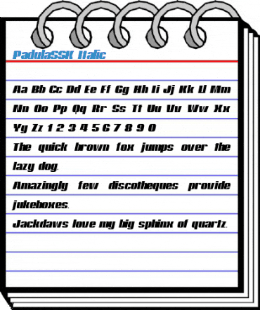 PadulaSSK Font