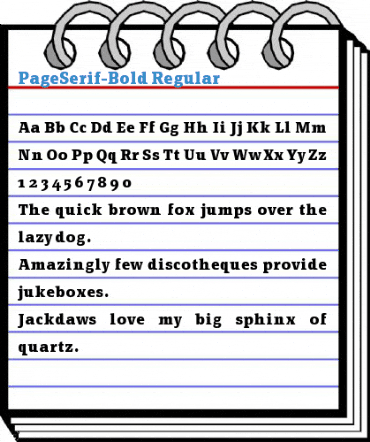 PageSerif-Bold Regular Font