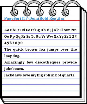 PageSerifTF-DemiBold Font