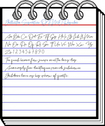 Jalliestha Signature DEMO Regular Font