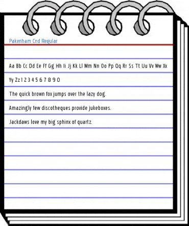 Pakenham Cnd Font