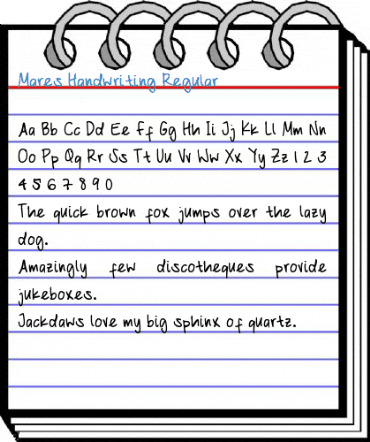 Mares Handwriting Regular Font