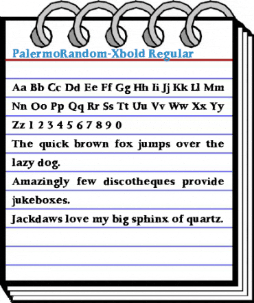 PalermoRandom-Xbold Regular Font