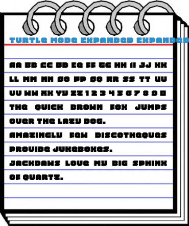 Turtle Mode Expanded Font