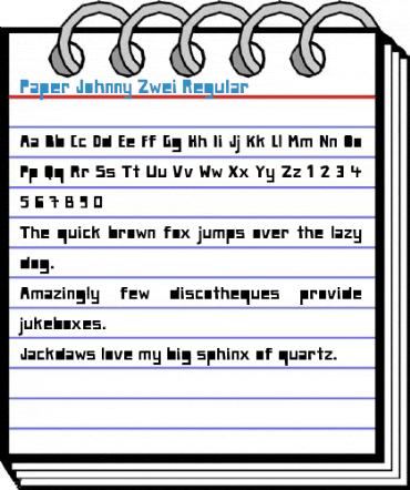 Paper Johnny Zwei Font