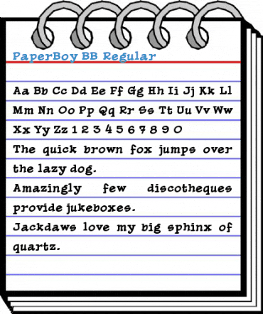 PaperBoy BB Regular Font