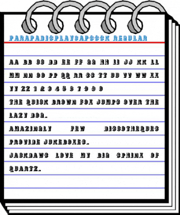 ParapaDisplayCapsSSK Regular Font