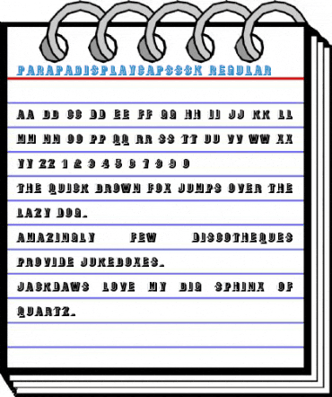 ParapaDisplayCapsSSK Regular Font