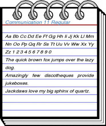 Communication 11 Font