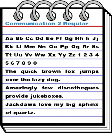 Communication 2 Regular Font