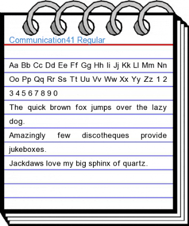 Communication41 Regular Font