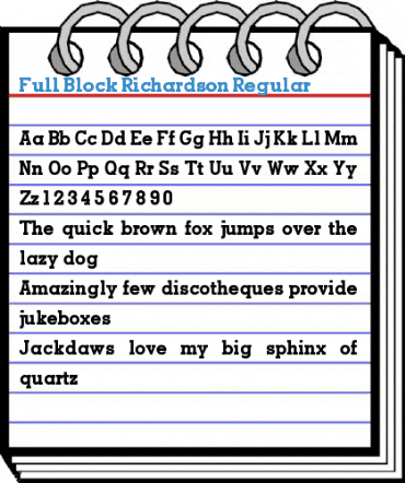 Full-Block-Richardson Font