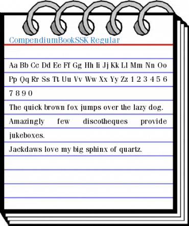 CompendiumBookSSK Font