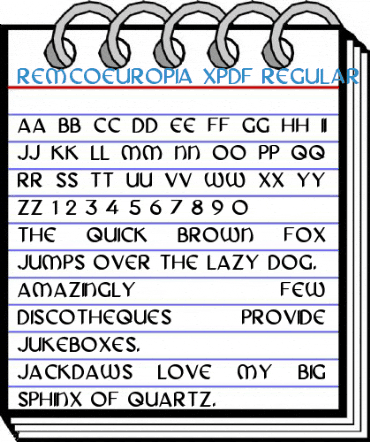 RemcoEuropia XPDF Font