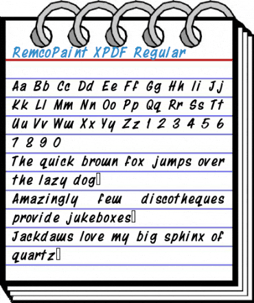 RemcoPaint XPDF Regular Font