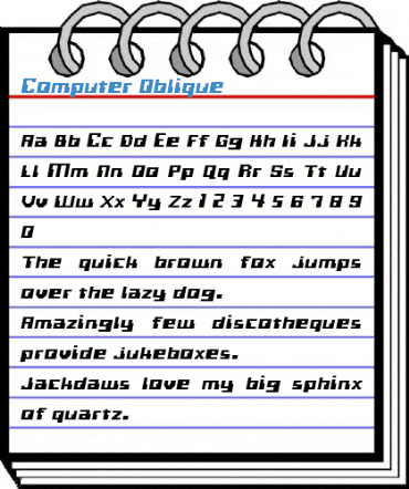 Computer Oblique Font