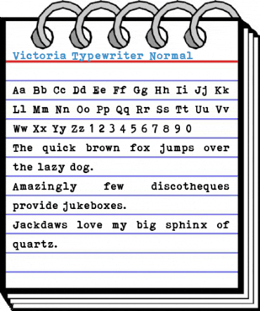Victoria Typewriter Normal Font