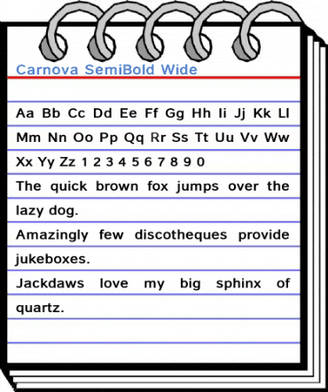 Carnova SemiBold Wide Font