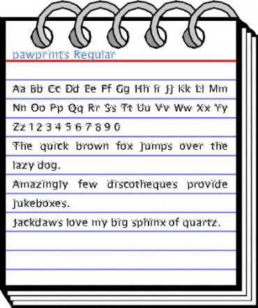 pawprints Regular Font