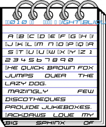 PB010 TRANSPORT X LightOblique Font