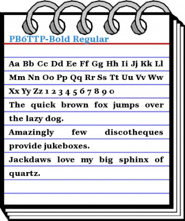 PB6TTP-Bold Regular Font