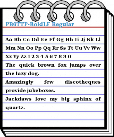 PB6TTP-BoldLF Regular Font