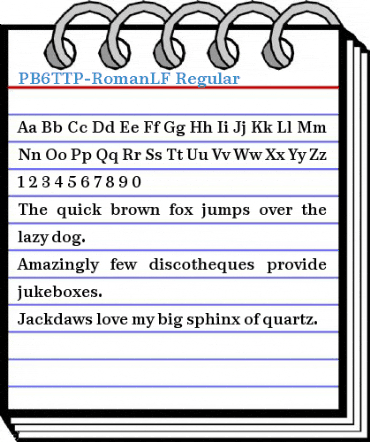 PB6TTP-RomanLF Font