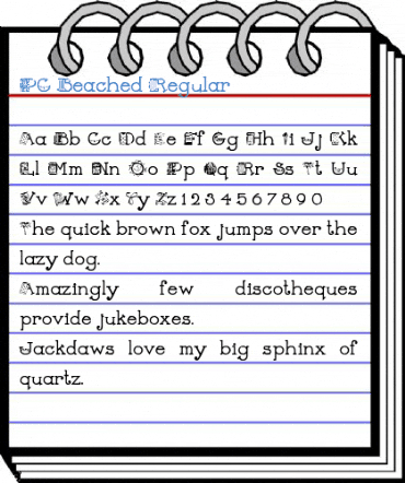 PC Beached Regular Font