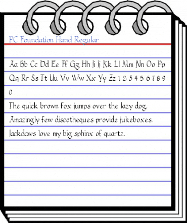 PC Foundation Hand Regular Font