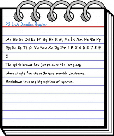 PC LA Doodles Regular Font