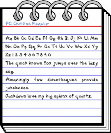 PC Outline Regular Font