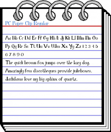 PC Paper Clip Font